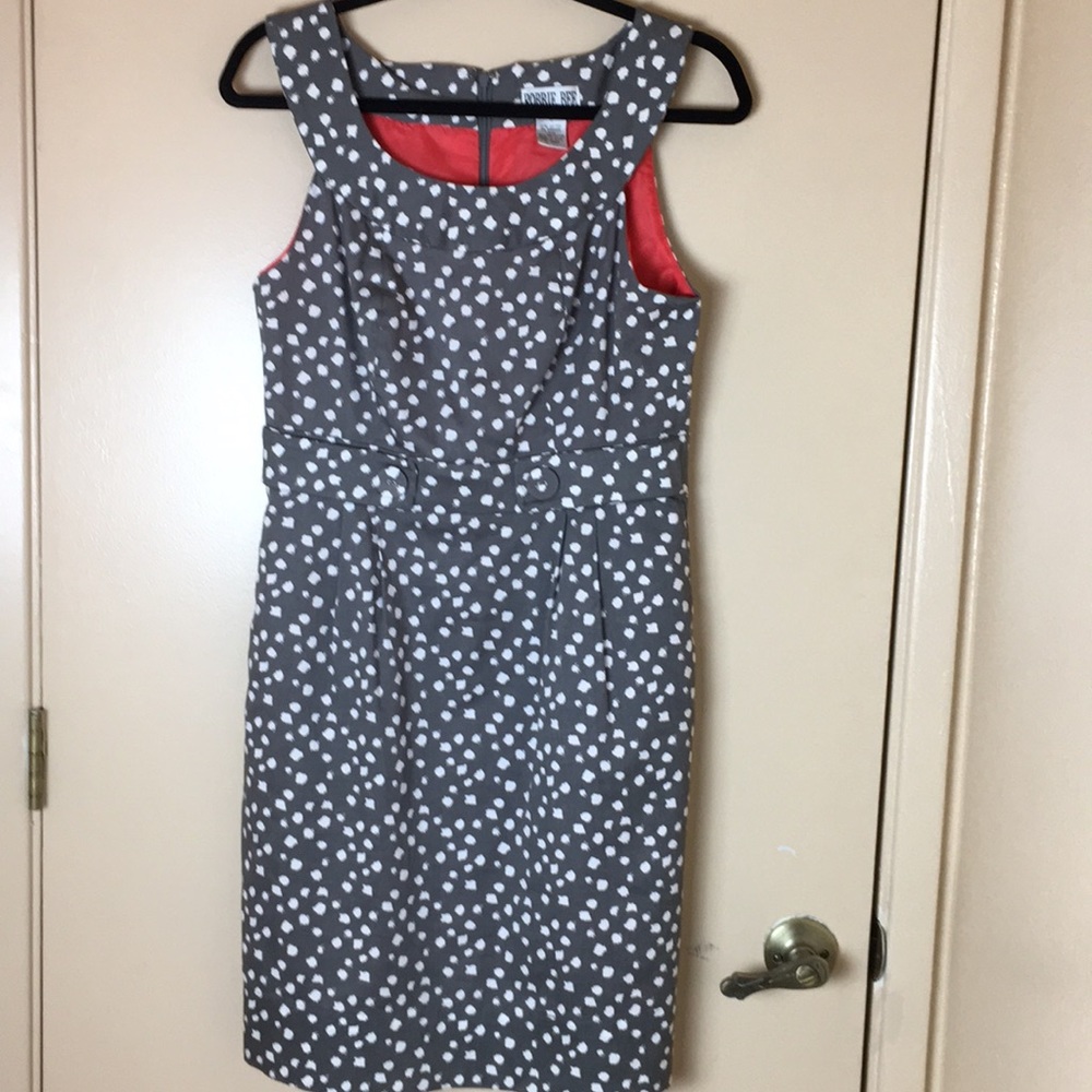 Vintage Robbie Bee polka dot lined dress size 6